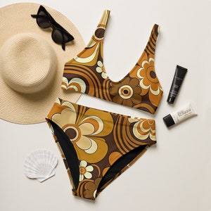 Costume da bagno - Bikini a vita alta, motivo floreale
