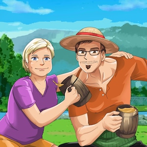 Crea il tuo ritratto anime / Il regalo migliore per coppie e famiglie / Regalo di arte murale digitale stampabile per le occasioni speciali