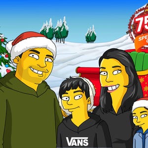 Custom Simpsons Family Portrait: Personalized Digital Art- Perfect Christmas Gift 75% off