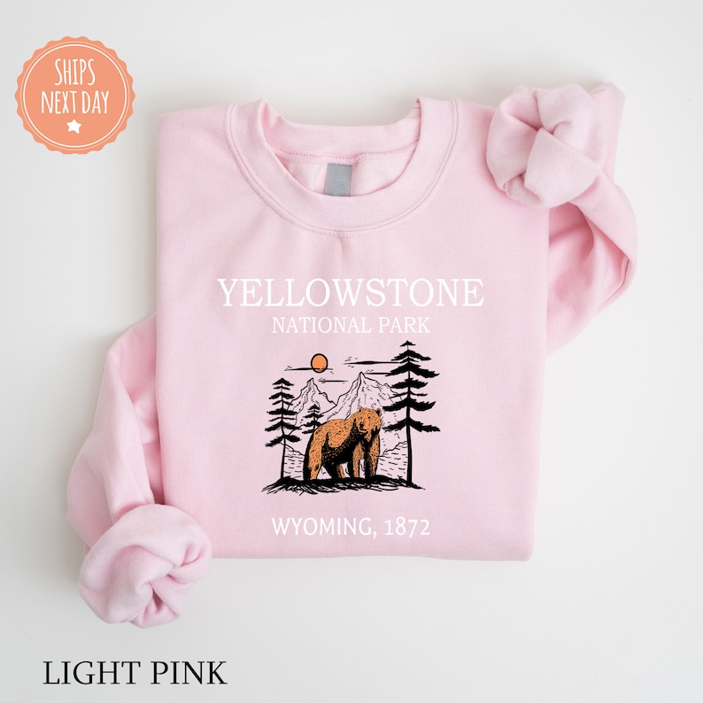 Yellowstone National Park Sweatshirt - Yellowstone National Park Hoodie - Family Vacation Sweater - Yellowstone Crewneck - Vacation Hoodie image 5