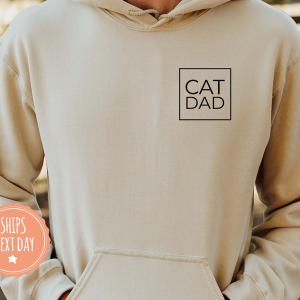 Cat Dad Sweatshirt - Cat Dad Hoodie - Gift For Dad - Cat Dad Sweater  - Cat Lover Crewneck - Pet Lover Gift - 95227