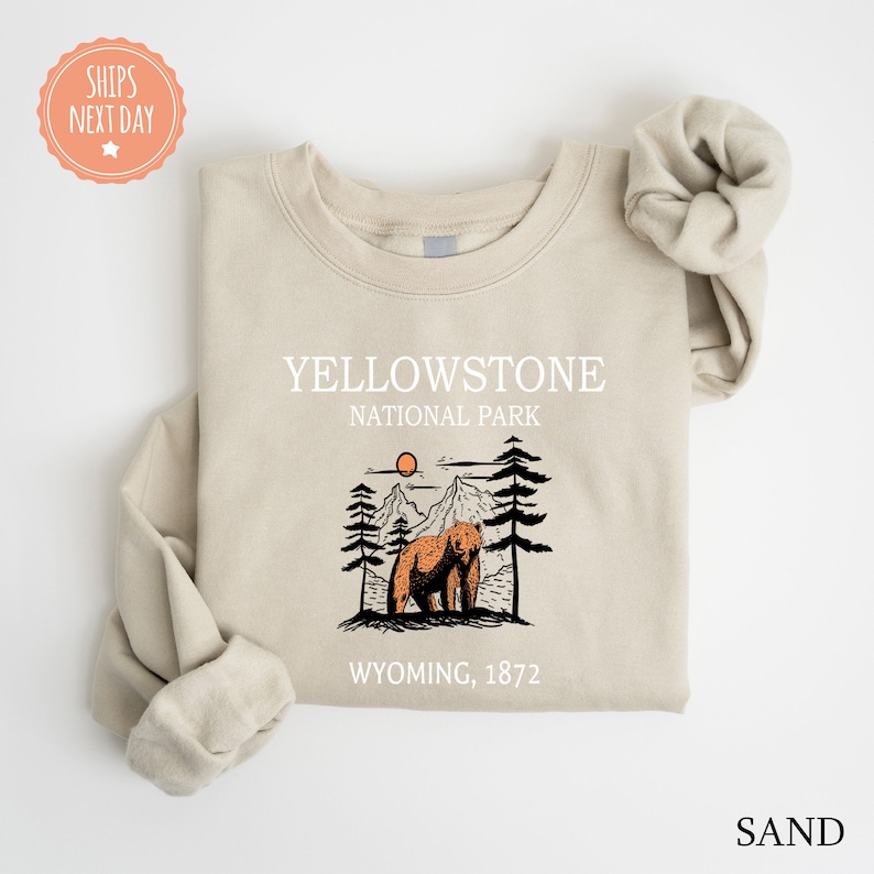 Yellowstone National Park Sweatshirt - Yellowstone National Park Hoodie - Family Vacation Sweater - Yellowstone Crewneck - Vacation Hoodie image 3