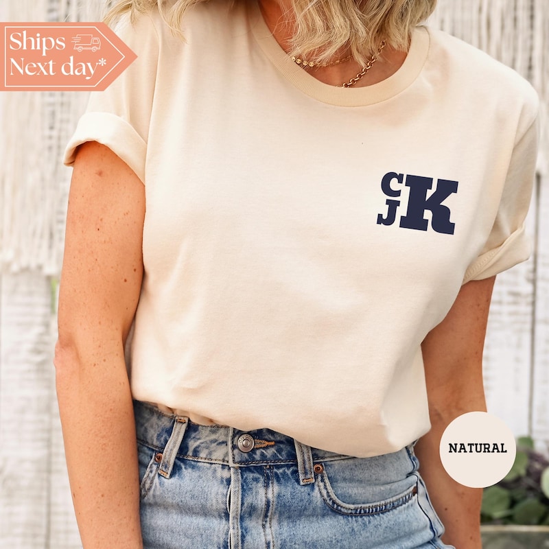 Monogram Tshirts - Etsy