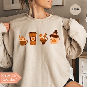 Fall Coffee Sweatshirt - Pumpkin Spice Latte - Pumpkin Spice Hoodie - Thanksgiving Gift - Fall Crewneck - Pumpkin Fall Sweater
