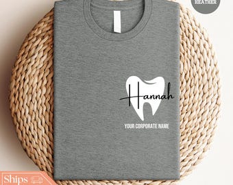 Custom Dental Office T-Shirt - Dental Assistant Shirt - Custom Dental Shirt - Dentist Tee - Custom Tooth Tee - Dental Gift - Comfort Colors