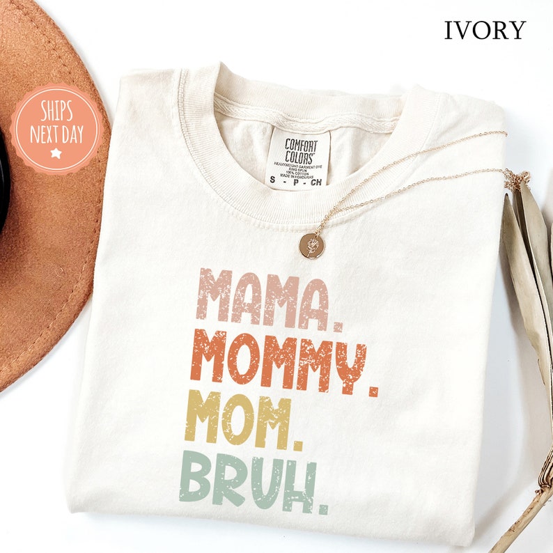 Mama Mommy Mom Bruh T-Shirt - Mom Life Shirt - Gift for Mom - New Mom Shirt - Pregnancy Announcement - Mama Gift - Mom Tee - Comfort Colors image 5