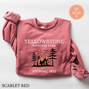 Yellowstone National Park Sweatshirt - Yellowstone National Park Hoodie - Family Vacation Sweater - Yellowstone Crewneck - Vacation Hoodie image 2