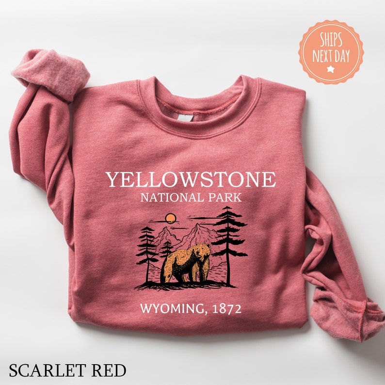 Yellowstone National Park Sweatshirt - Yellowstone National Park Hoodie - Family Vacation Sweater - Yellowstone Crewneck - Vacation Hoodie image 2