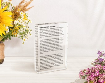 Custom Quote Acrylic Block: Personalized Keepsake Gift