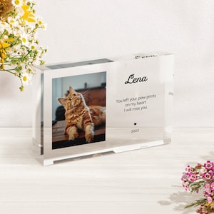 Placa conmemorativa de gato, el adiós más duro, por siempre en nuestro corazón / P01