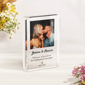 Acrylic Photo Block | Couples Gift | Relationship Gifts | Personalized Photo | Anniversary Gift | Photo Glass Ornament | L02