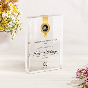 Company Anniversary Awards Ceremony | Corporate Award | Glass Recognition Trophy | Crystal Award