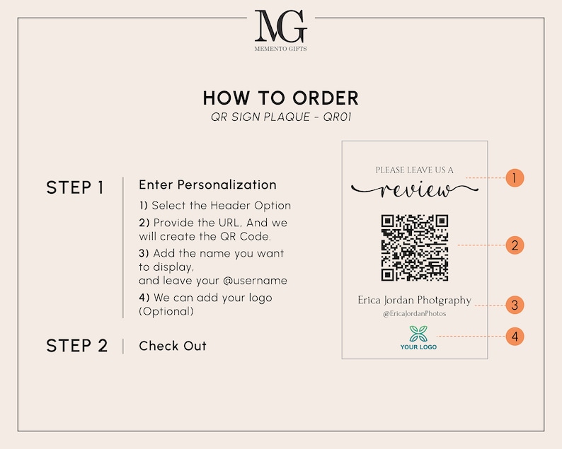 Customizable QR Code Acrylic Sign: Small Business Promotion - Etsy