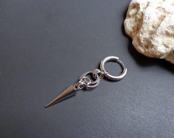 Spike Dangle Earring: Stainless Steel Unisex Earring Single earring for men