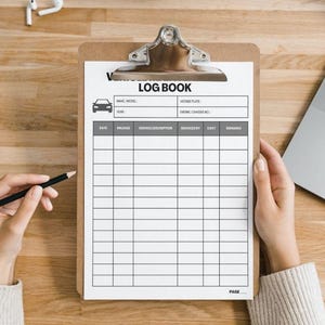 Printable Vehicle Maintenance Log Book | Car, Truck, Motorcycle (PDF ...