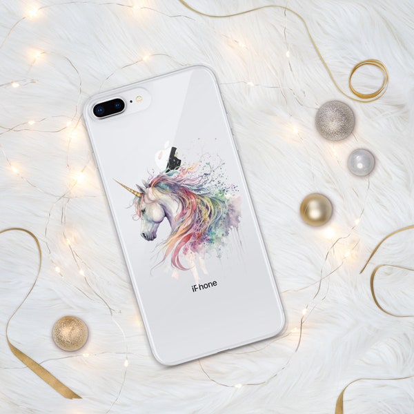 Unicornio Funda para iPhone Apple Magical Pony Funda para teléfono Rainbow Design Handphone Carcasa protectora TPU Funda de silicona Teléfono móvil Myth Beast