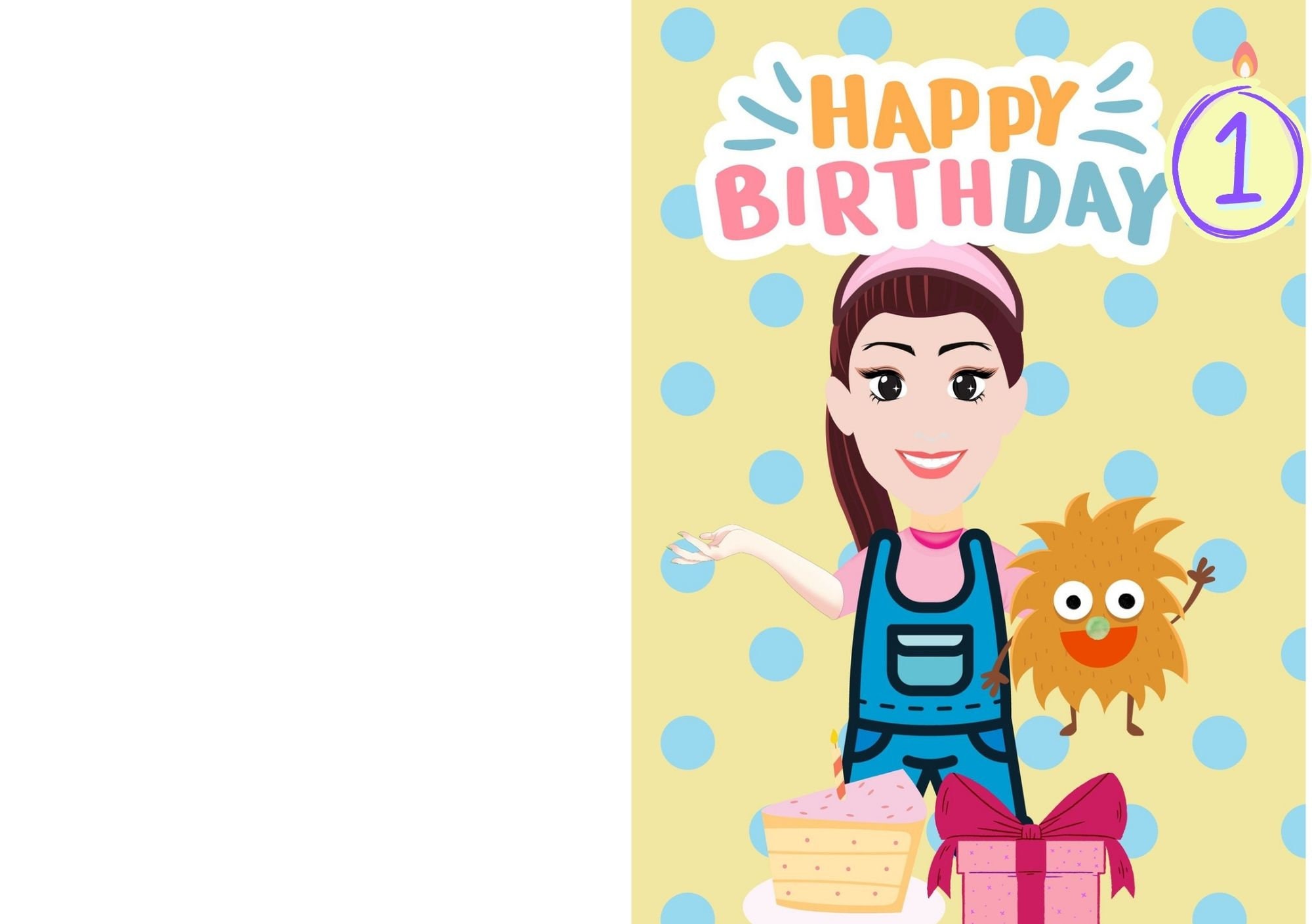 Ms Rachel 1st Birthday Card! Digital Download for Printing - Etsy