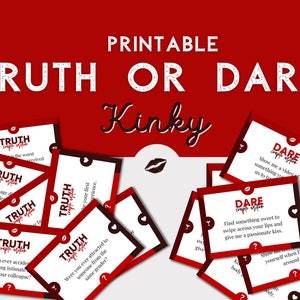Carte stampabili Kinky Truth or Dare, Gioco preliminari per coppie - Gioco per adulti Dirty Truth or Dare - Download istantaneo, Regalo Sexy, San Valentino