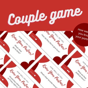 couples games printable, gouple games, date night games, date night game, anniversary games, how well do you know your partner game cards