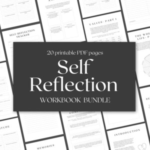 Self Reflection Workbook Bundle, Reflection Journal, Daily Reflection Prompts, Self Discovery, Self Compassion, Inner Healing , Therapy