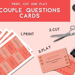 Printable 110 Couples Question Cards | Couple Game| Date Night Game ...