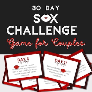 Printable 30 Day Sex Challenge, Sexy date night game, Couples bucket list, Foreplay Game, Intamicy challenge, Gift for him, Bedroom games
