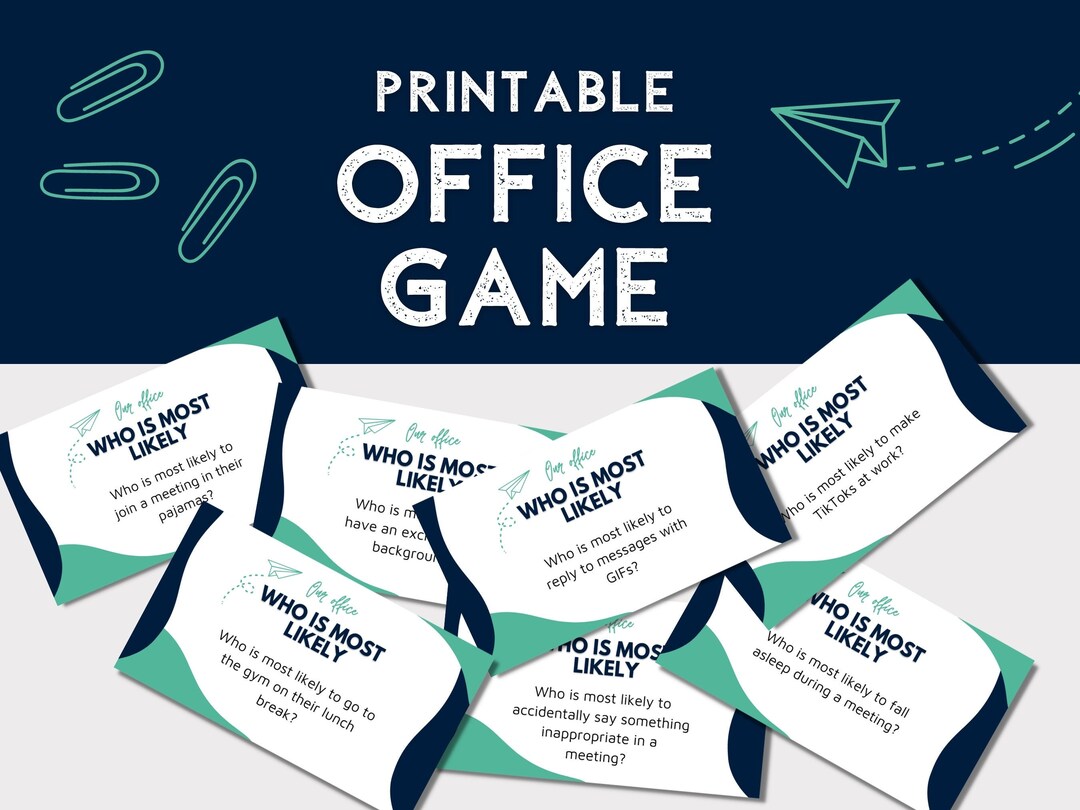 Printable Office Party Game, Teambuilding Game, Fun Icebreaker Game
