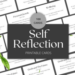 Zelfreflectiekaarten voor Reflectiedagboek en Zelfzorgdagboek. 100 zelfontdekkingsvragen om zelfvertrouwen, zelfontdekking en hulp