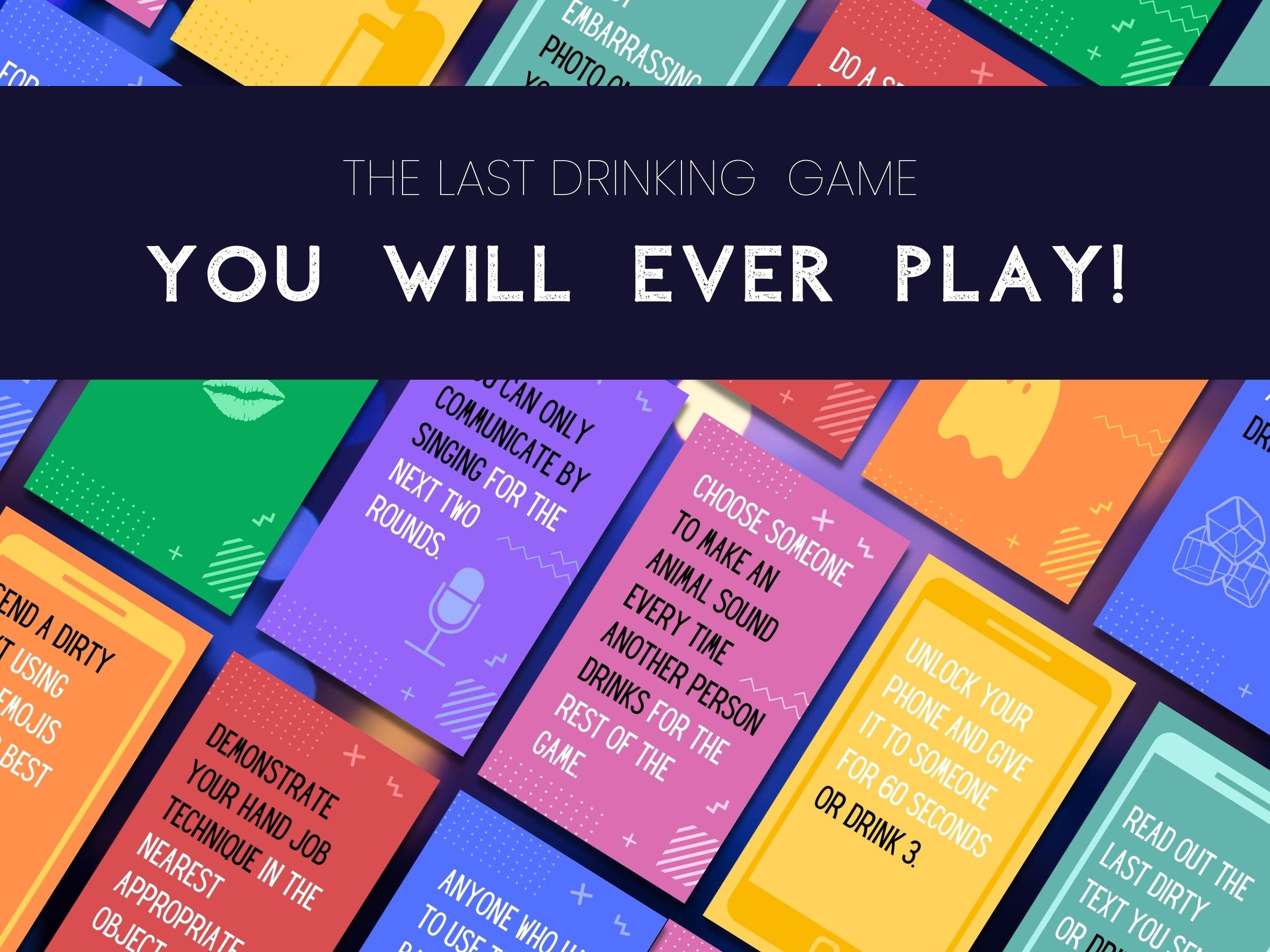 Party Games, Drinking Game Adult Printable Party Drinking Card Game for