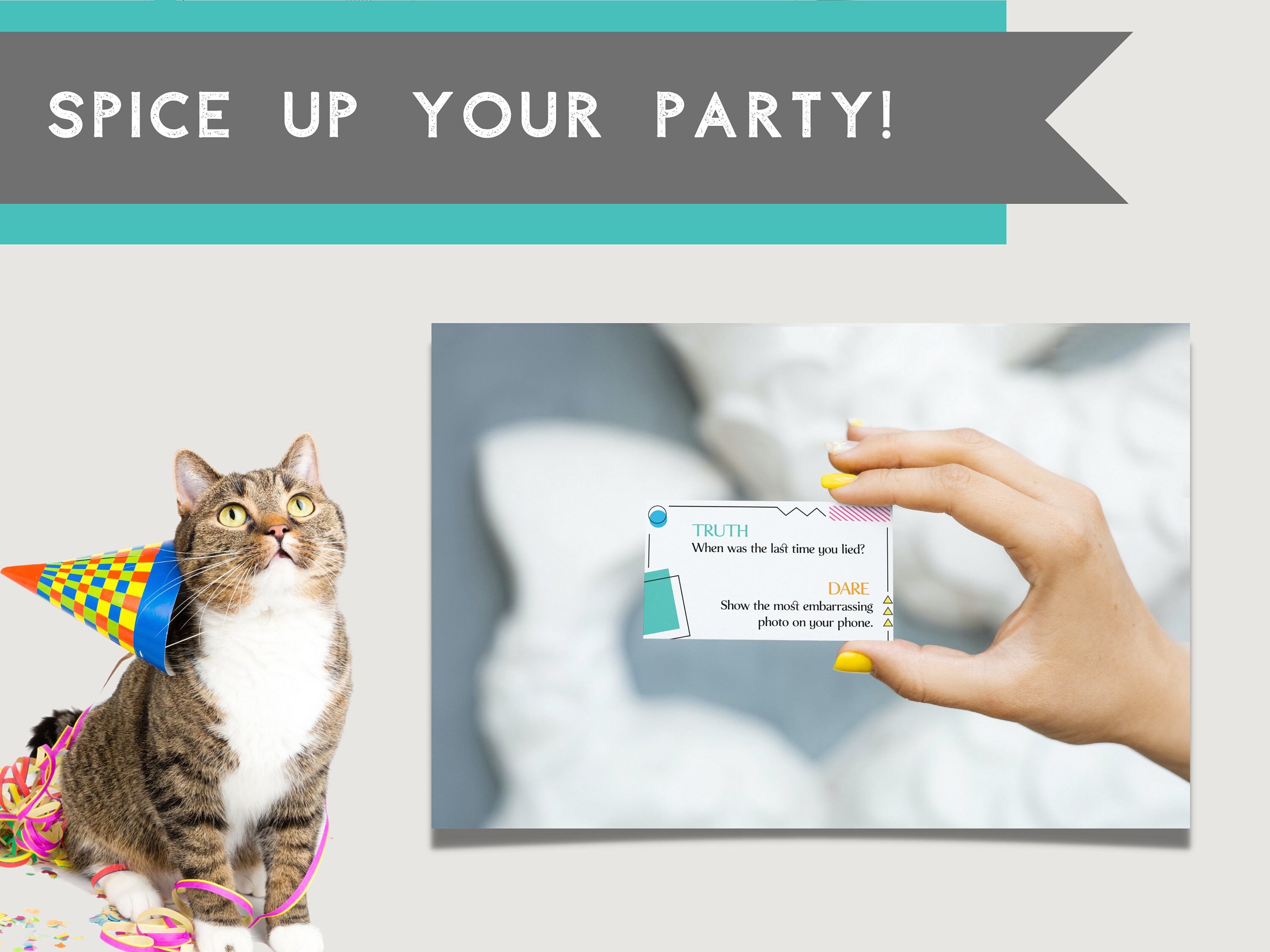Truth or Dare Printable Party Game Drinking Game party Activity for ...
