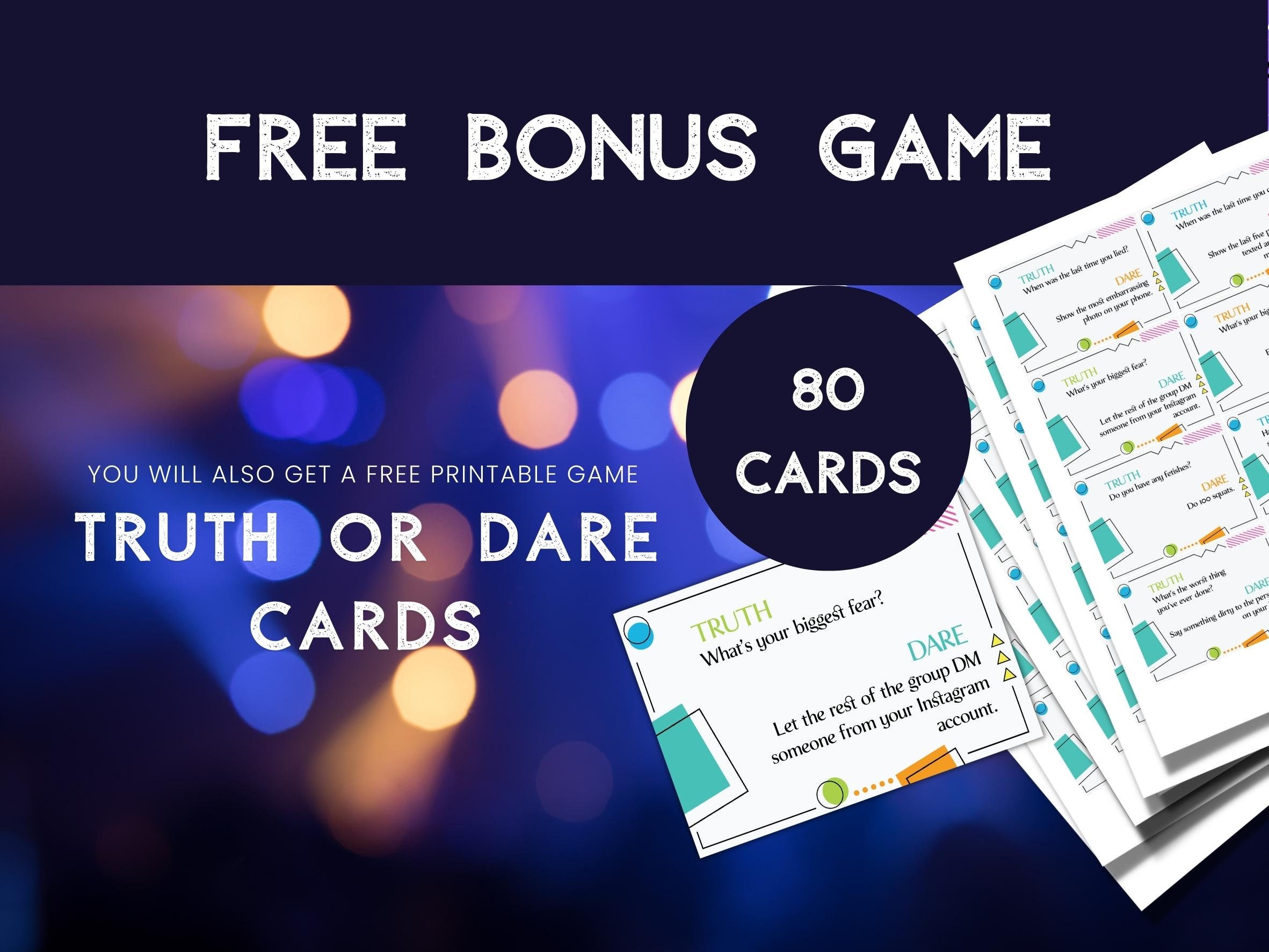 Party Games, Drinking Game Adult Printable Party Drinking Card Game for