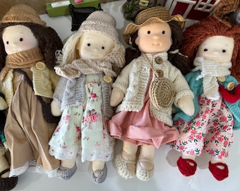 14 styles of Waldorf dolls - for baby, girl, kids - presents - comfort toys - rag dolls - handmade plush dolls - soft rag dolls