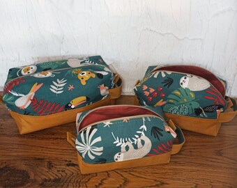 Cotton toiletry bags