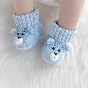 PATTERN Crochet baby booties image 1