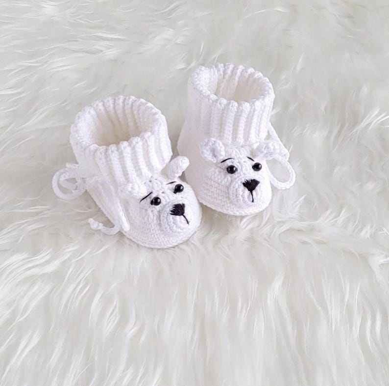PATTERN Crochet baby booties image 2