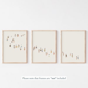 Set of 3 Prints, Minimalist Wall Art, Beach Decor, Neutral Triptych, Abstract Wall Art for Bedroom and Living Room image 1