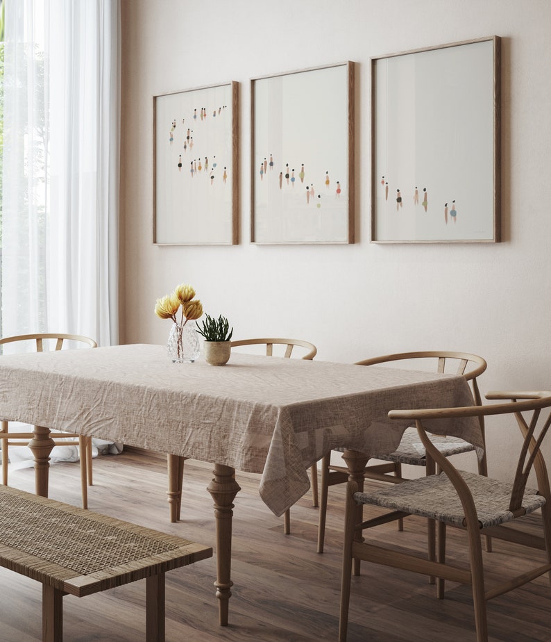 ZHUOYA Abstraktes Poster 50x70cm - Minimalistische Wandkunst Für Wohnzimmer