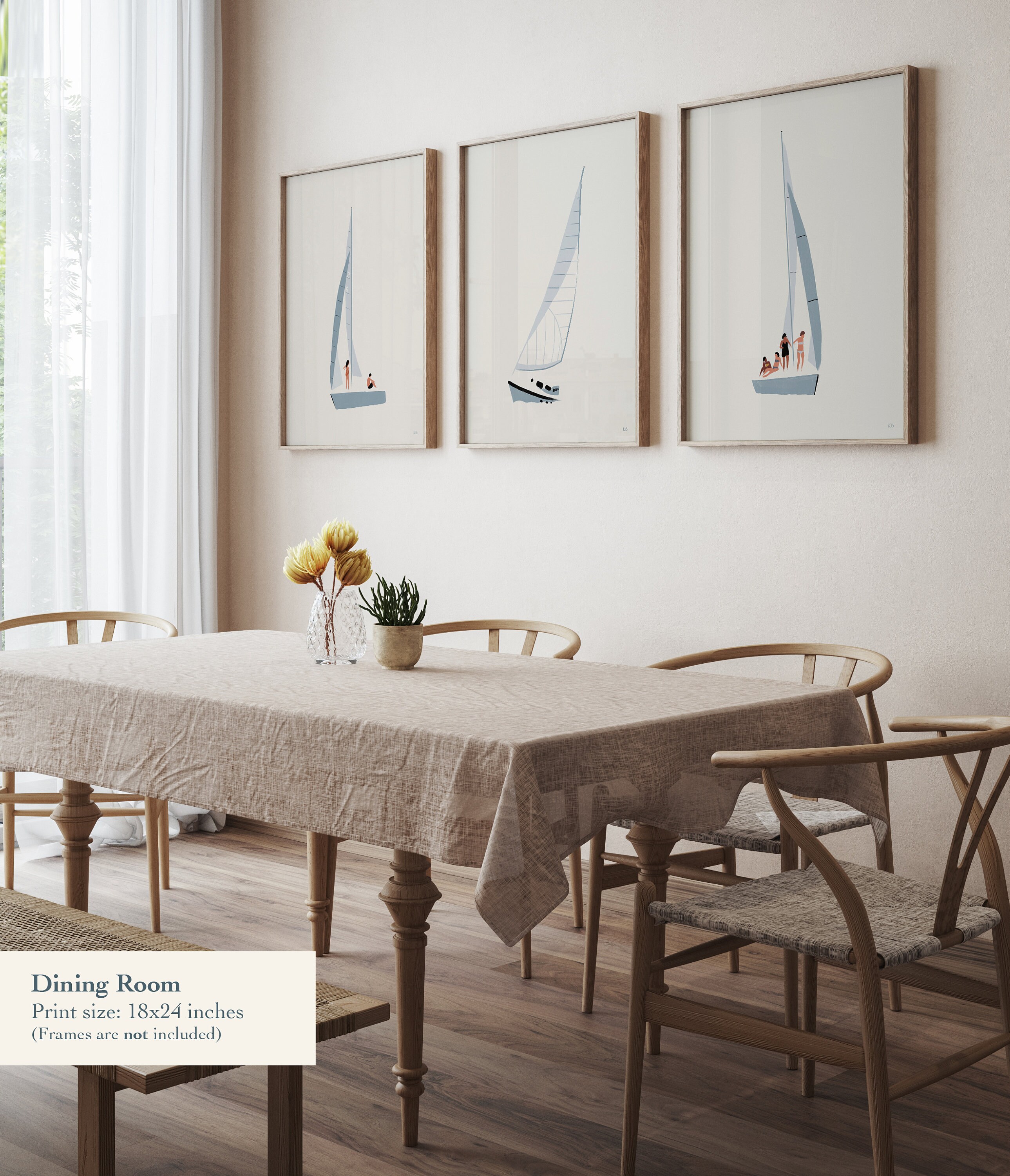 Tableau Mural Personnalisé Style Côtier / Marin - Bateau En Bois Sur Toile - Décoration Plage