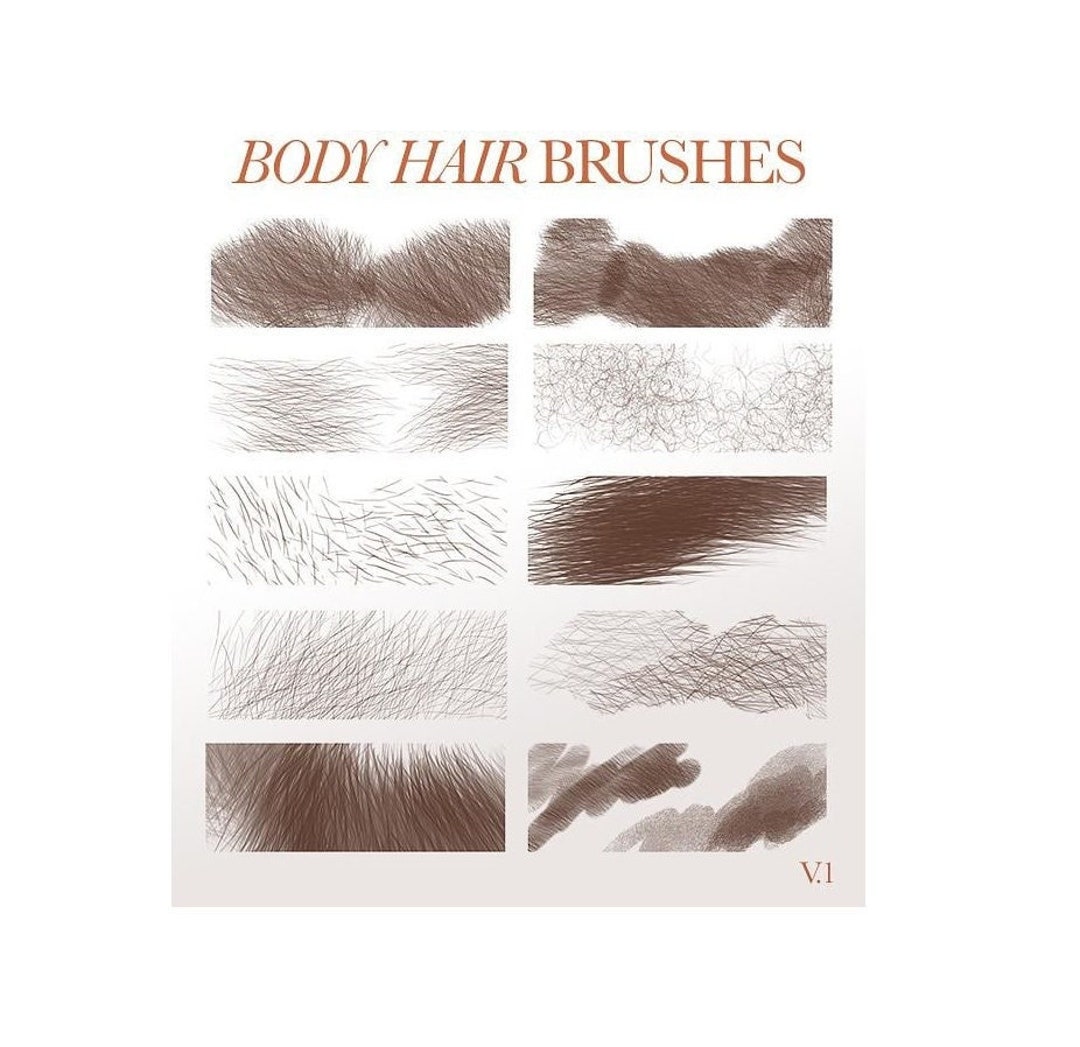 PS Body Hair Brushes for CC Hair Texture Digital Etsy