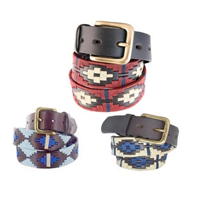 Men's Checkered Pattern Genuine Leather Belt, Alloy Pin Buckle Belt, Men's  Exquisite Father's Day Christmas Gift, With Keychain - Temu