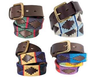 Argentine Polo Belt: Hand Woven Leather Unisex Fashion Belt