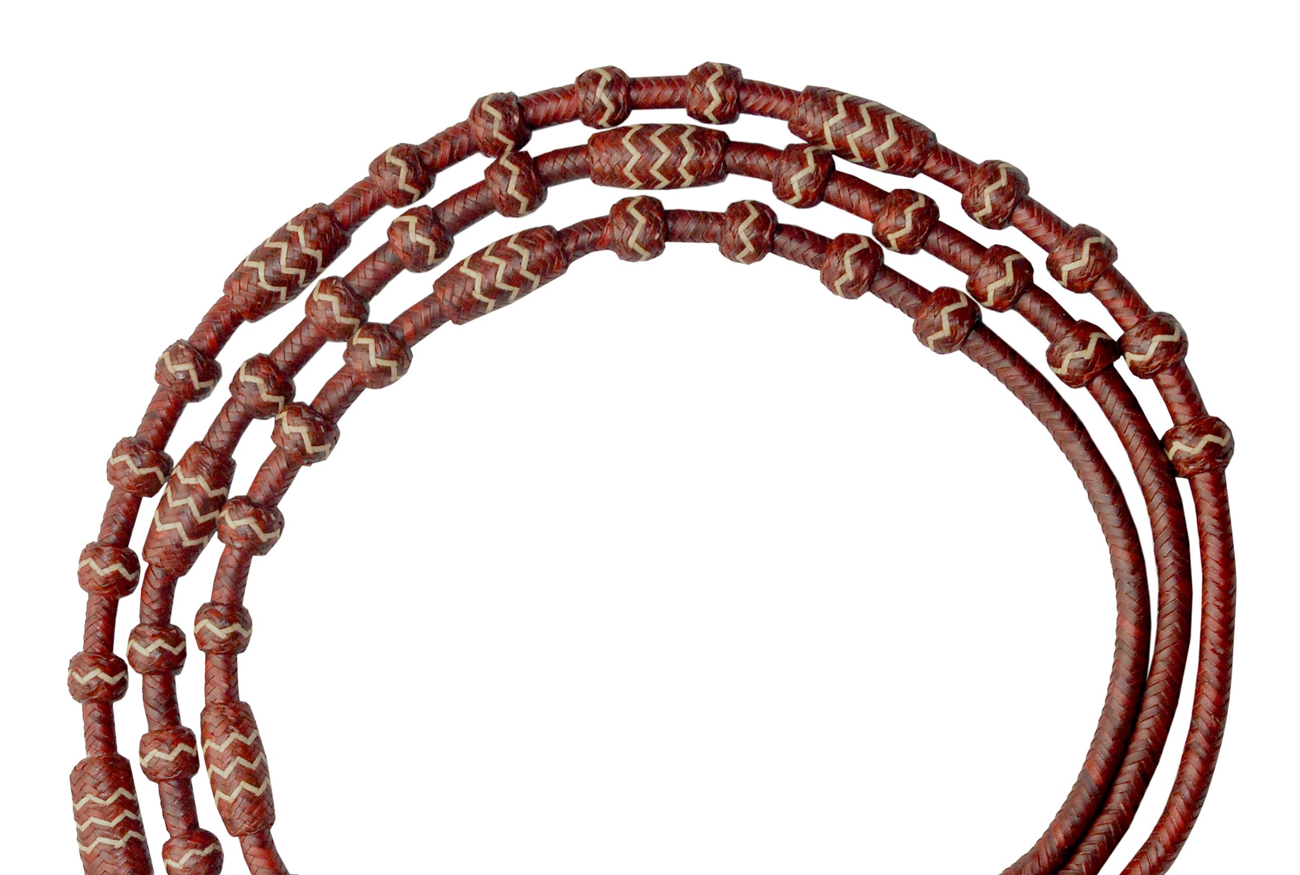 Handmade Rawhide Rope Handmade Braided Rawhide Show Romel Romal Reins: Cherry Chestnut ...