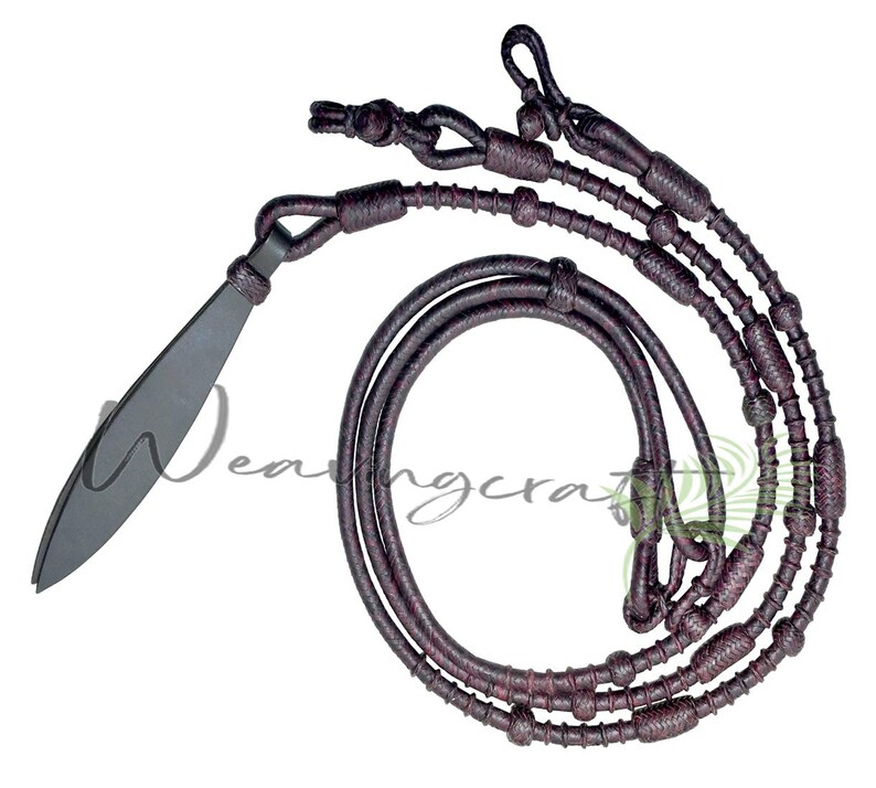 Handmade Rawhide Rope Weavingcraft Rawhide Braided Rope / Multi Color Knots Raw Hide Leather ...