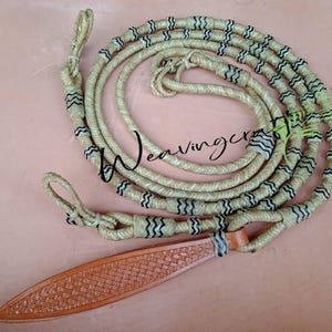 WehavingCraft Handgefertigte Romal Zügel individuell geflochtene Zügel