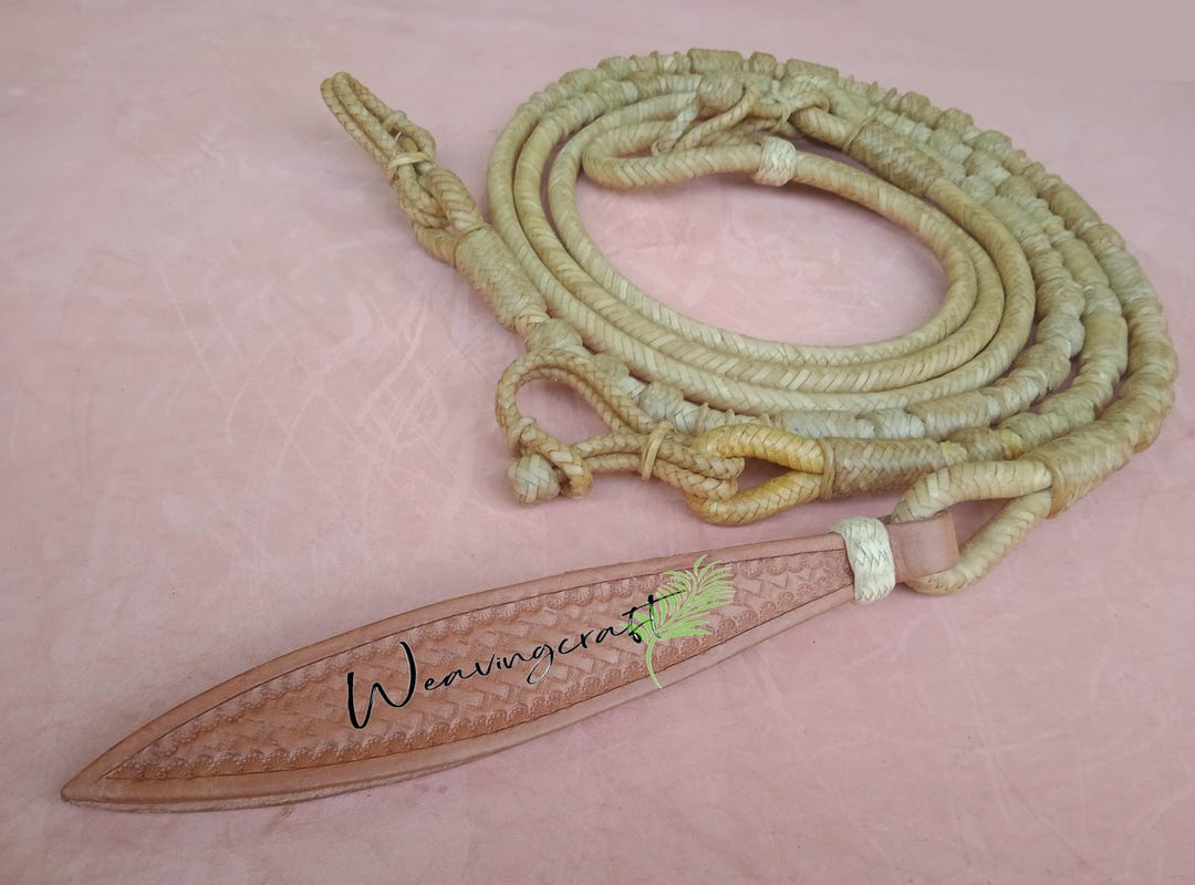 Handmade Rawhide Rope Weavingcraft Handmade Braided Rawhide Show Romel Romal Reins ...
