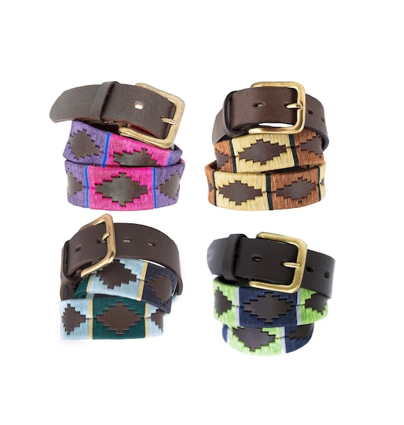 Argentine Polo Belt, Hand Woven Leather belt, Unisex Fashion 1027