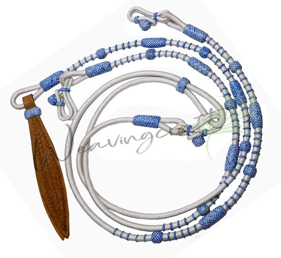 Rênes Romel Tressées Main – Cuir Brut Marron – Hippie – Fabriqué En Inde