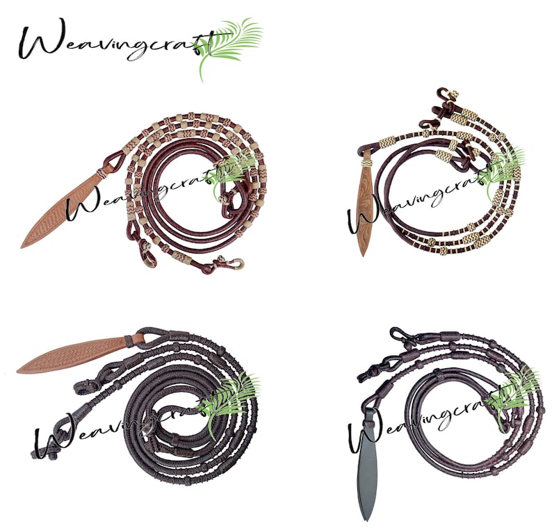 Handmade Rawhide Rope Weavingcraft Rawhide Braided Rope / Multi Color Knots Raw Hide Leather ...
