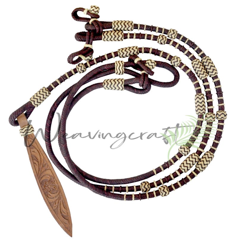 Weavingcraft Rawhide Braided Rope / Multi Color Knots Raw Hide Leather ...