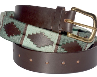 WeavingCraft Hand Woven Argentine Polo Belt: Unisex Leather Fashion Belt 1021